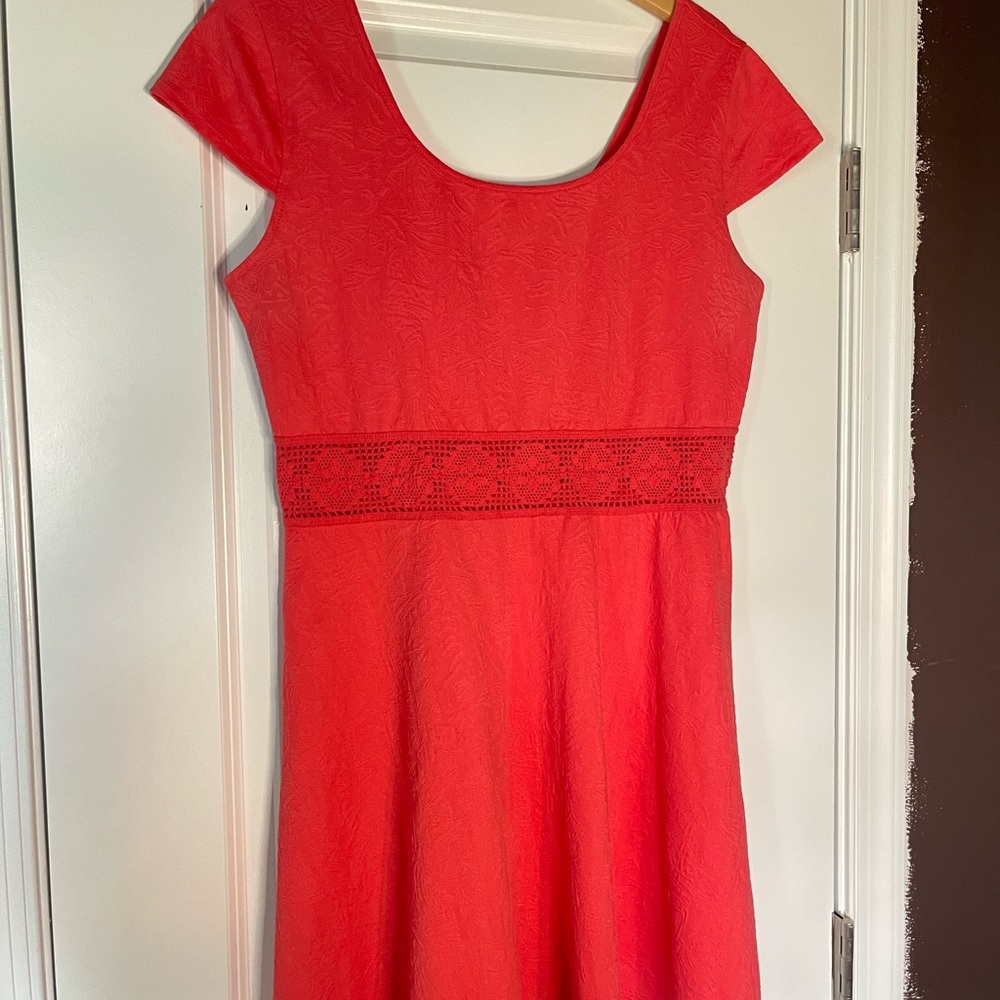 Xhilaration Red Flutter Sleeve A-Line Mini Dress